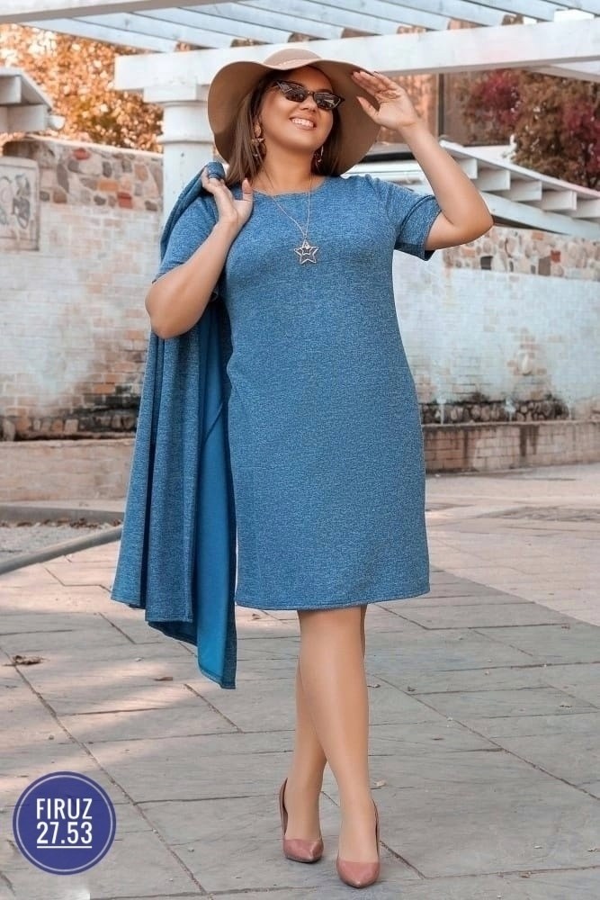 платье туника,костюм платье кардиган,платье с кардиганом,женское платье больших размеров,платье и накидка