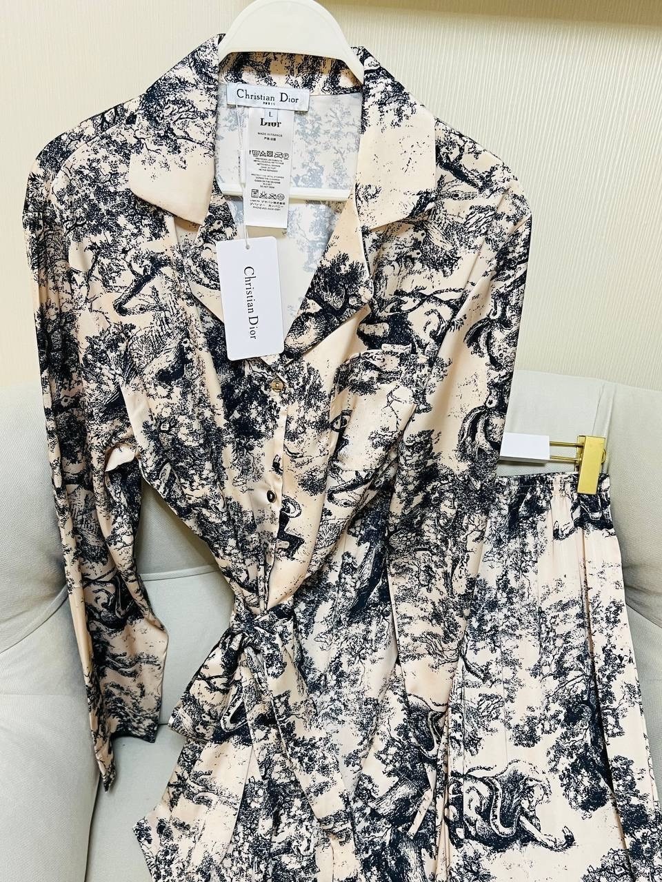 костюм диор,пижамные костюмы,костюм в пижамном стиле,женская пижама,пижама женская армани шелк