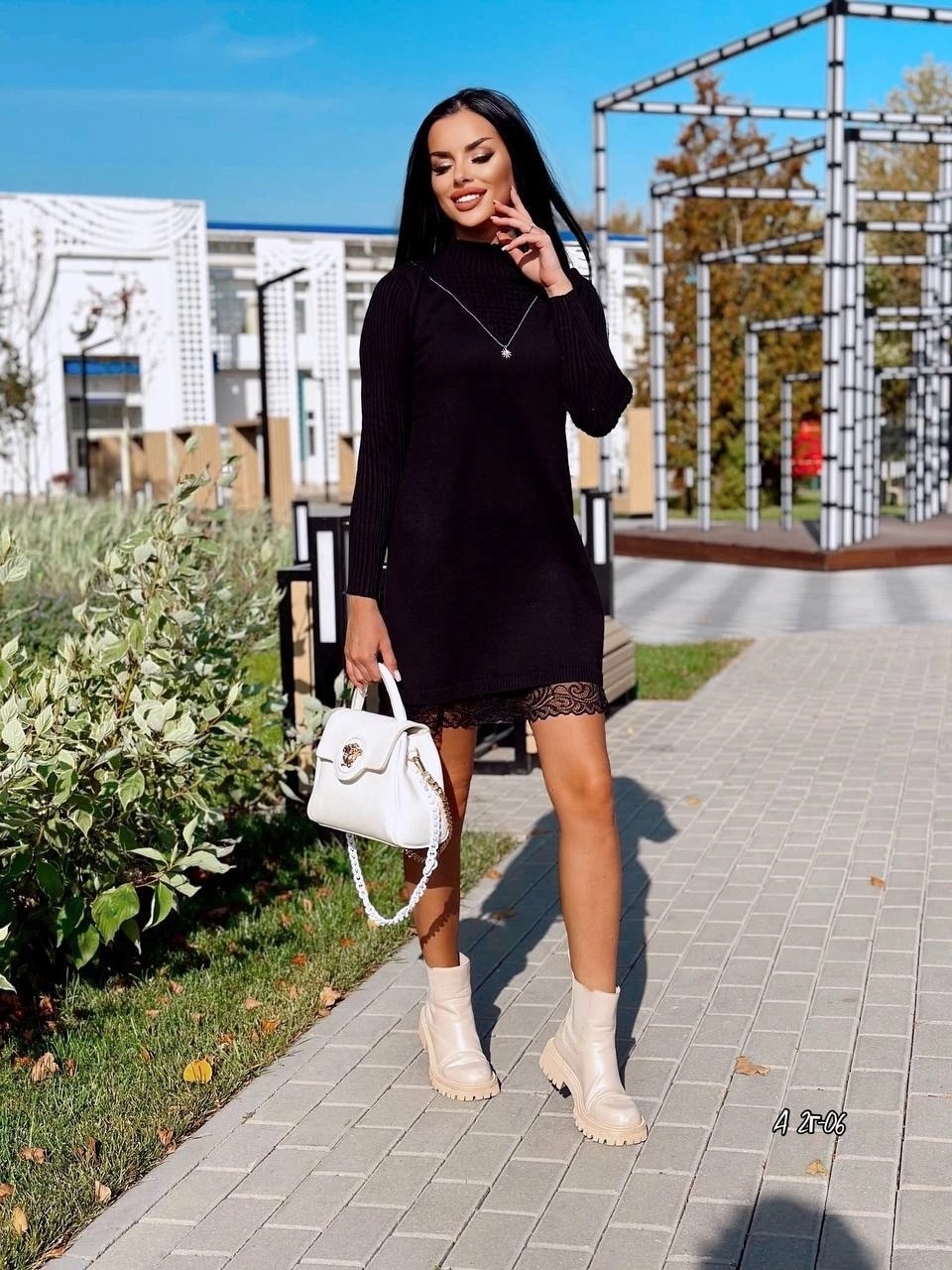 платье трикотажное женское,платье модное,платье вязаное,платье с кружевами,трикотажное платье