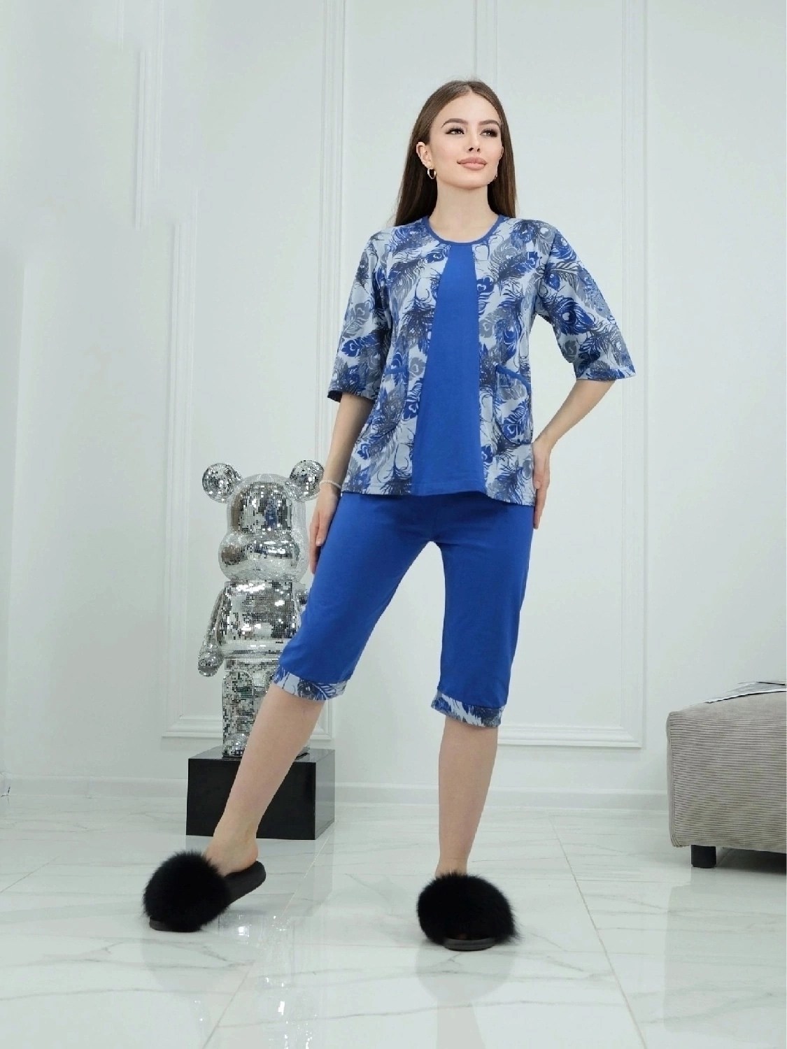 костюм домашний с бриджами,домашний костюм женский с бриджами,женский костюм с бриджами,костюм двойка женская,натали костюм с бриджами 7199