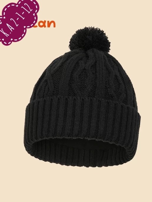 женская шапка,вязаная шапка,черная шапка,зимние шапки,шапка демисезонная