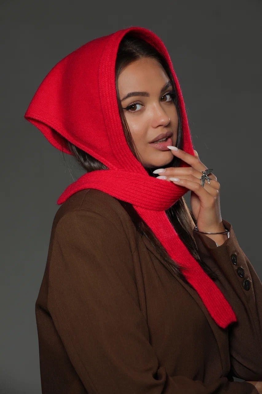 вязаная косынка,капор вязаный,косынка женская,косынка женская теплая,капор женский