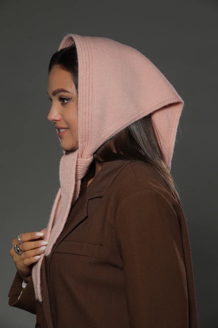 вязаная косынка,капор вязаный,косынка женская,косынка женская теплая,капор женский