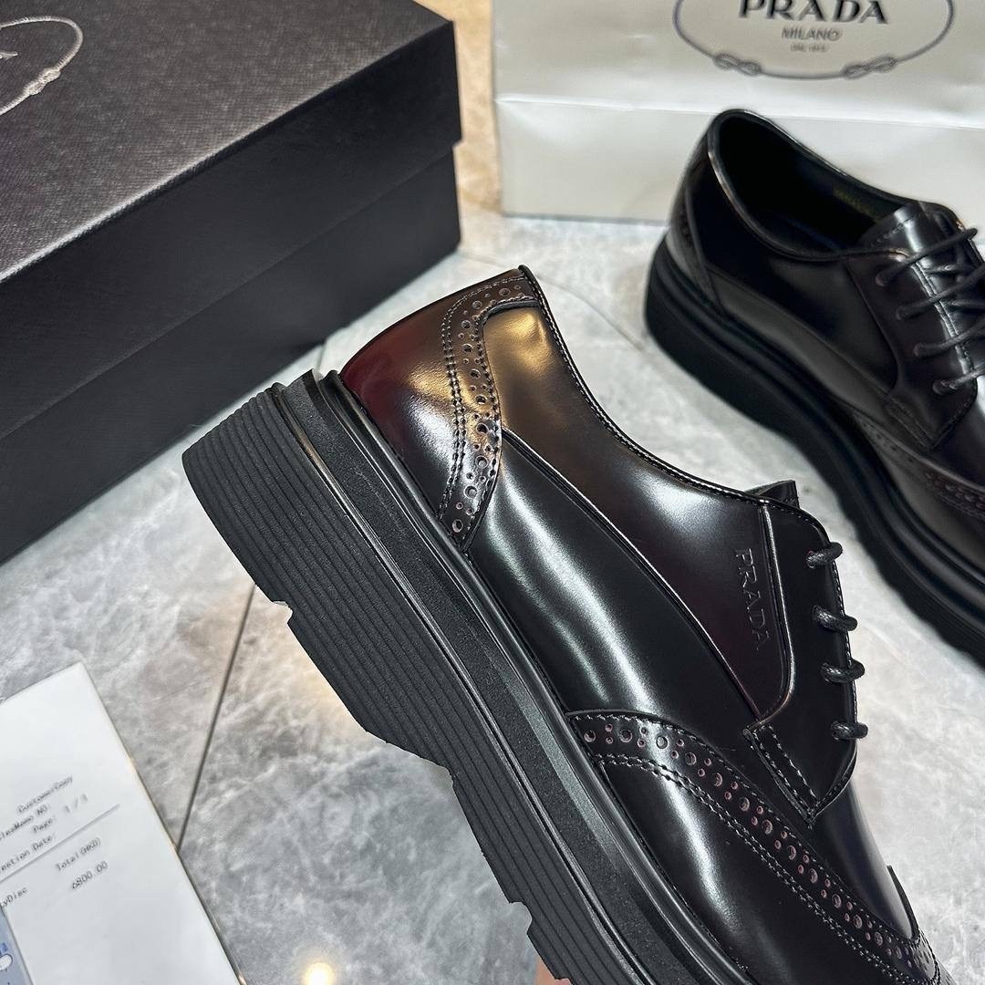prada туфли,,мужские туфли,кожаные ботинки prada, прада