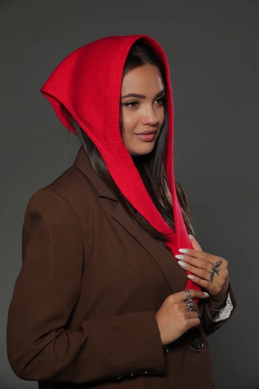 вязаная косынка,капор вязаный,косынка женская,косынка женская теплая,капор женский