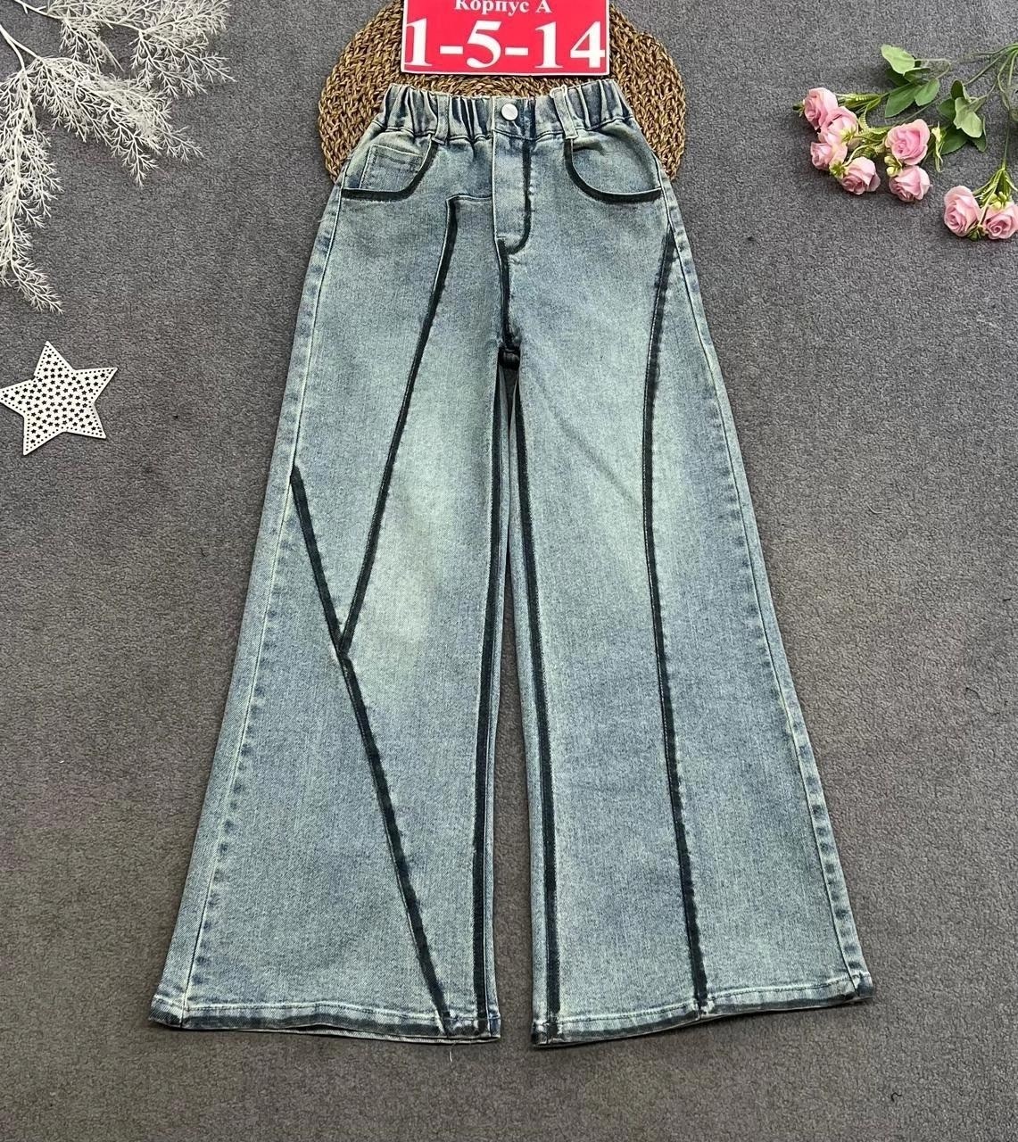 джинсовые брюки,джинсы детский,широкие джинсы для девочек,модные джинсы,широкие джинсы