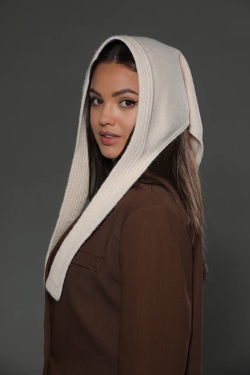 вязаная косынка,капор вязаный,косынка женская,косынка женская теплая,капор женский