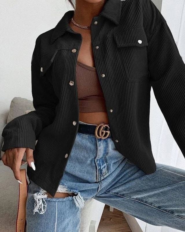 рубашка вельвет,вельветовая рубашка женская на кнопках,рубашка стильная,черная вельветовая рубашка женская,повседневная куртка