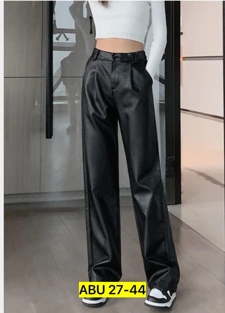 женские прямые брюки из искусственной кожи,кожаные брюки прямого кроя,кожаные широкие брюки,женские кожаные брюки syiwidii,широкие брюки женские