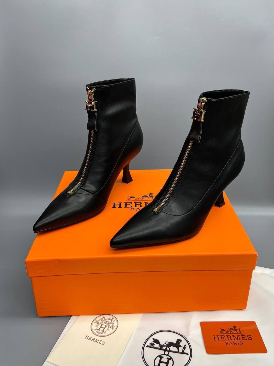 ,женская ,женские ботильоны,хермес ,ботинки hermes