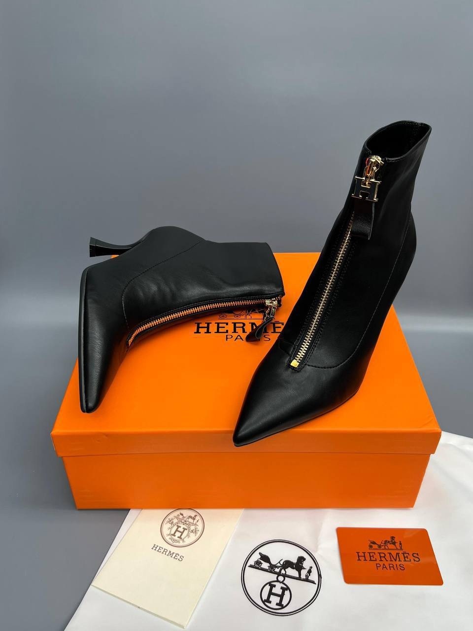 ,женская ,женские ботильоны,хермес ,ботинки hermes