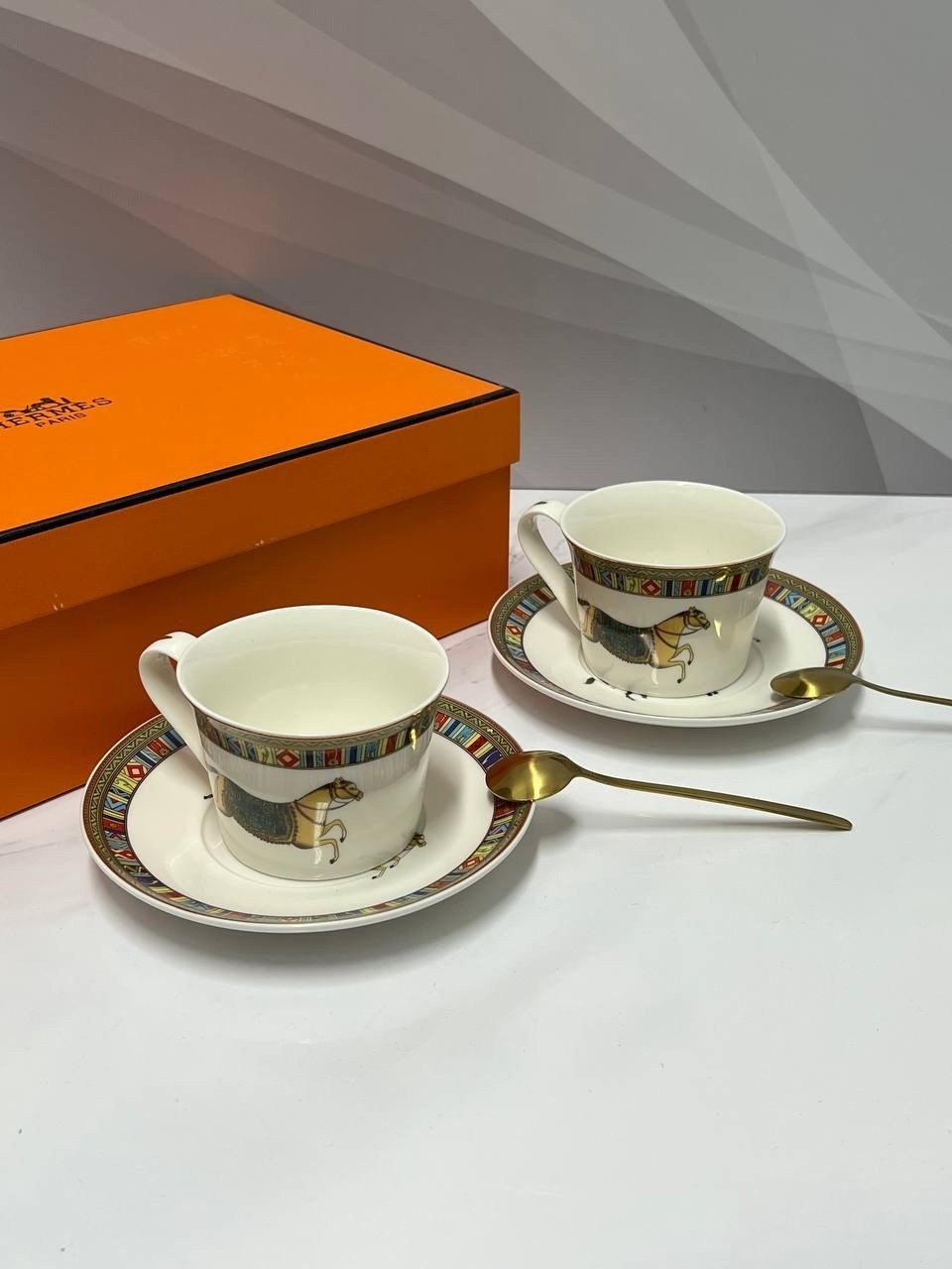 посуда hermes,чайная пара эрмес,набор чайная пара,чайные наборы,чайный набор на 2 персоны