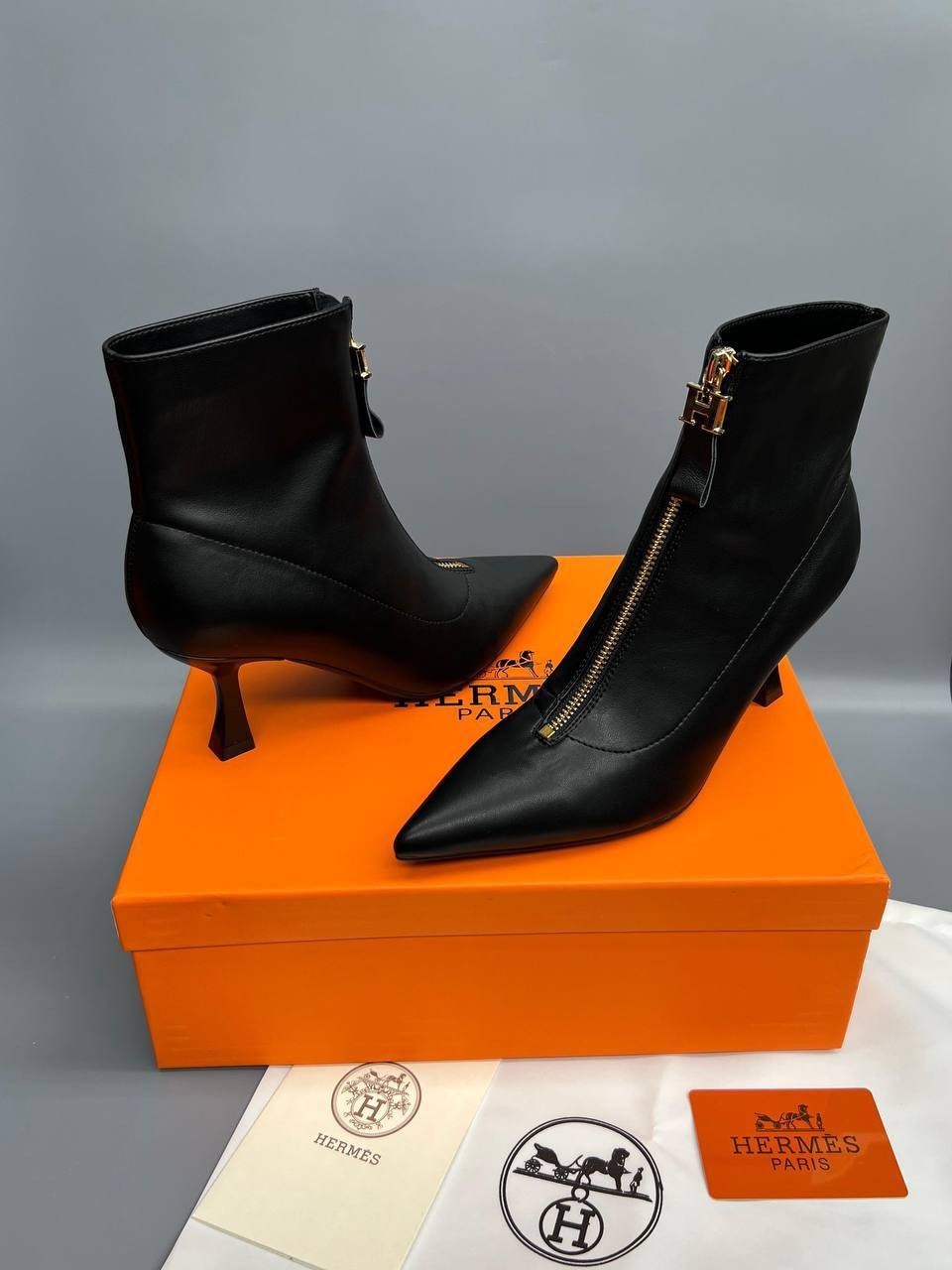 ,женская ,женские ботильоны,хермес ,ботинки hermes