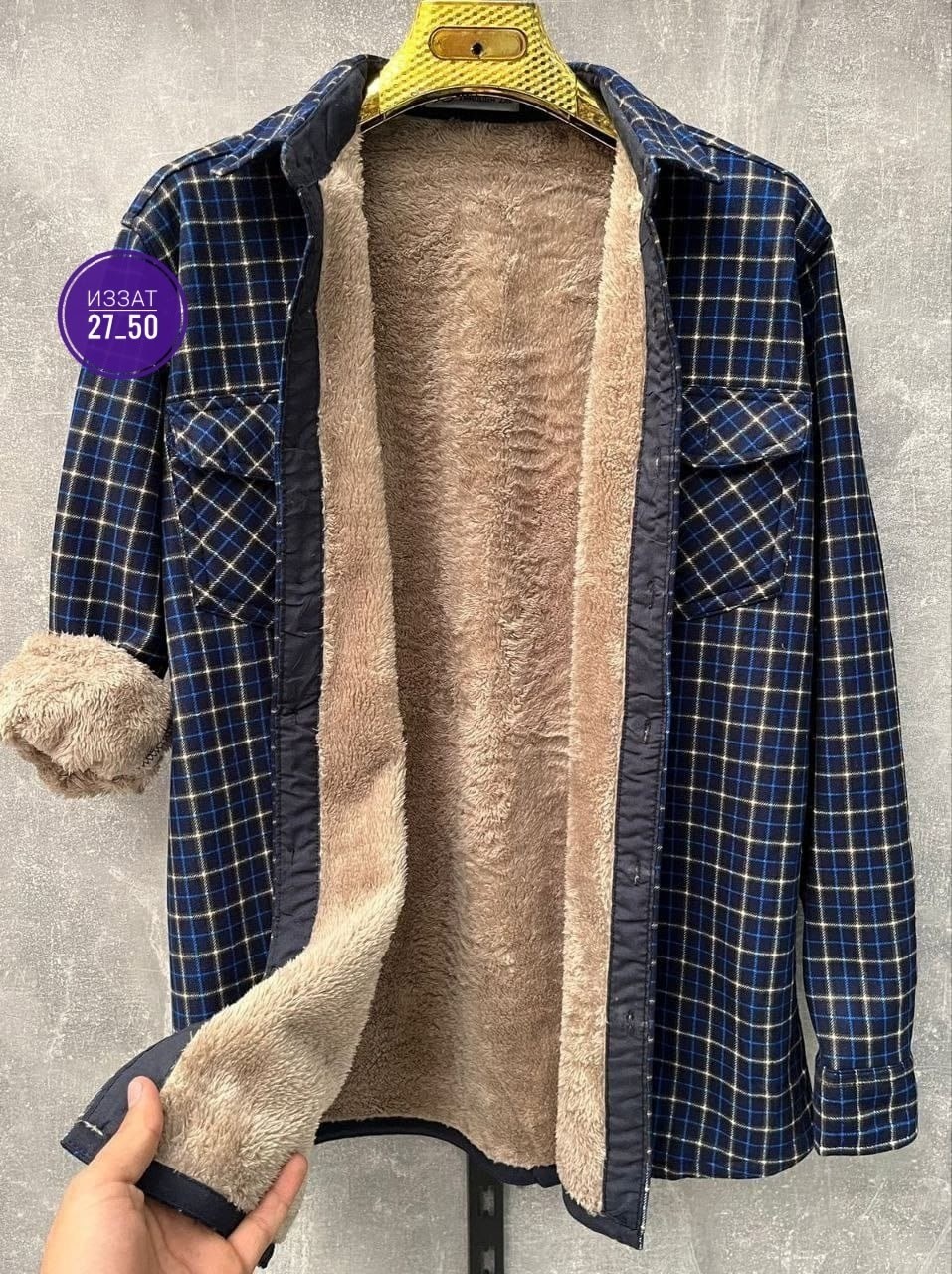 теплая рубашка,тёплая рубашка в клетку мужская,рубашка мужская клетчатая,мужская клетчатая фланелевая рубашка с длинными,рубашка с мехом