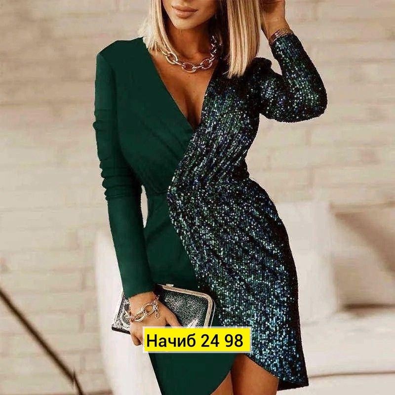 платье идеальное,женская платье,платье с v образным вырезом,платье,женское платье с блестками
