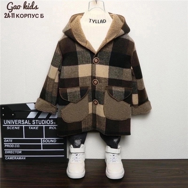 пальто в клетку,пальто для мальчика,пальто детское теплое,пальто для детей,детское пальто