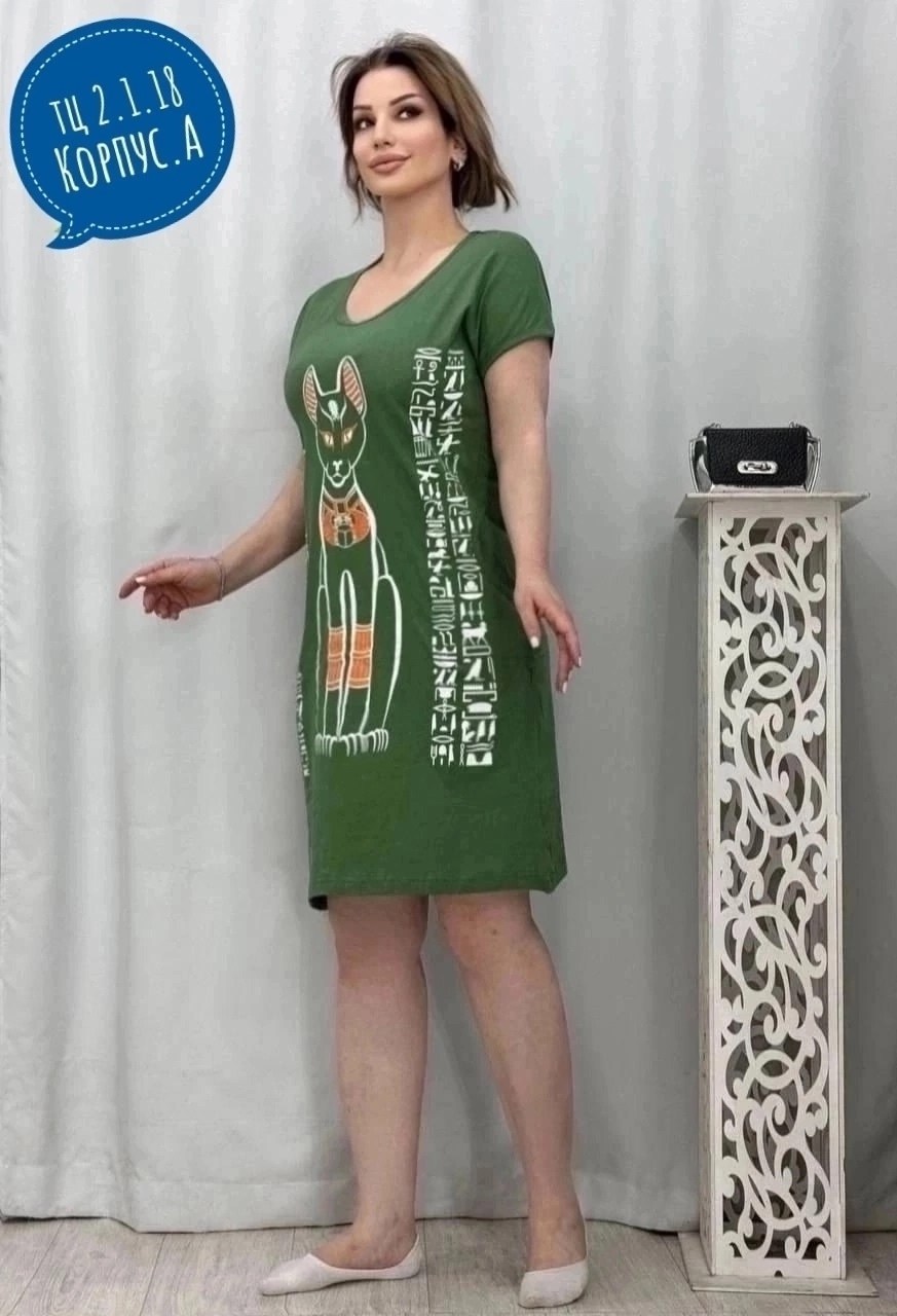 туника женская,туника платье,туника с кошкой,женская домашняя туника,туника платье больших размеров