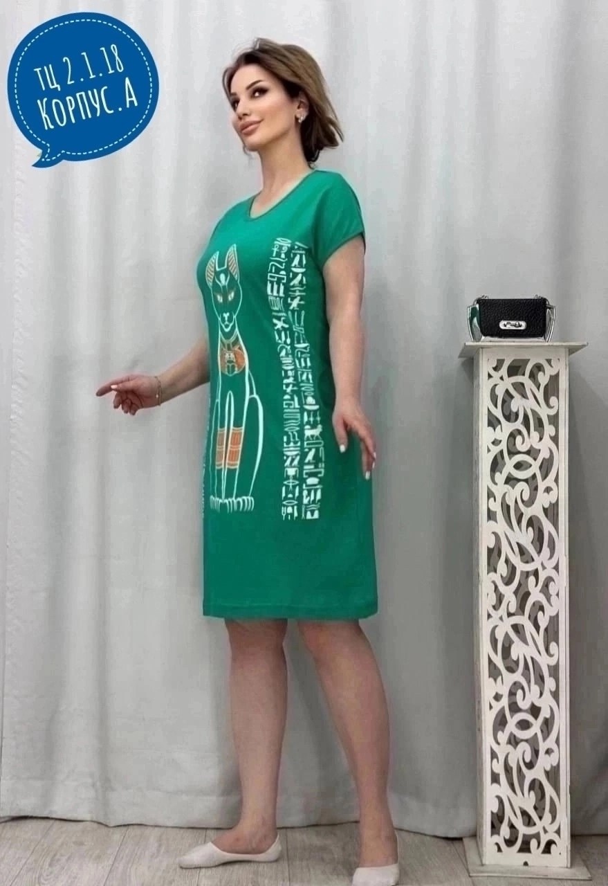 туника женская,туника платье,туника с кошкой,женская домашняя туника,туника платье больших размеров