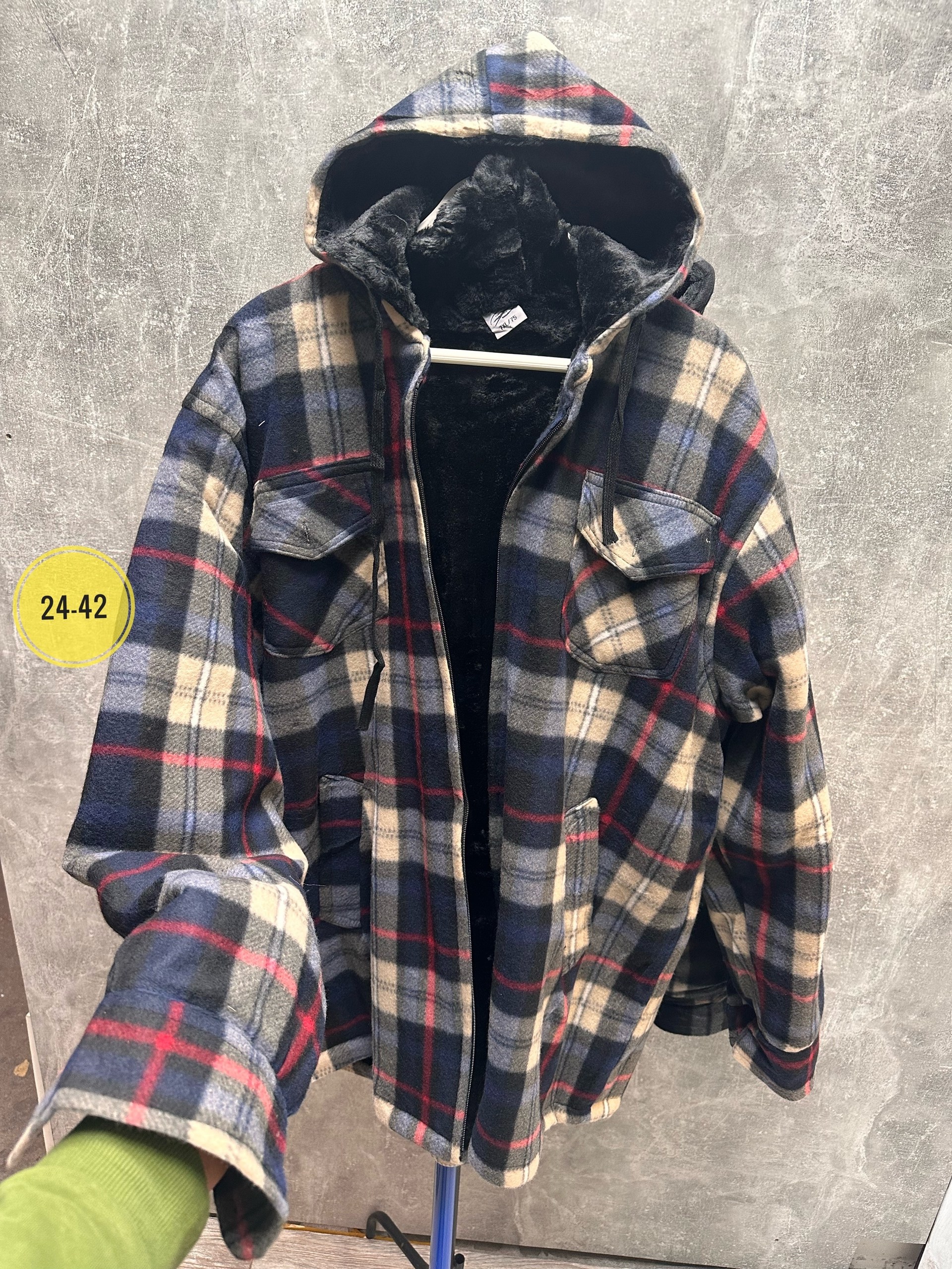 рубашка с капюшоном,рубашка теплая в клетку оверсайз,теплая рубашка,рубашка на меху,рубашка на флисе