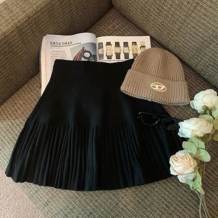 юбка трапеция из экокожи,плиссированная юбка,женская плиссированная юбка трапециевидной формы,юбка из искусственной кожи,женская плиссированная юбка с высокой талией