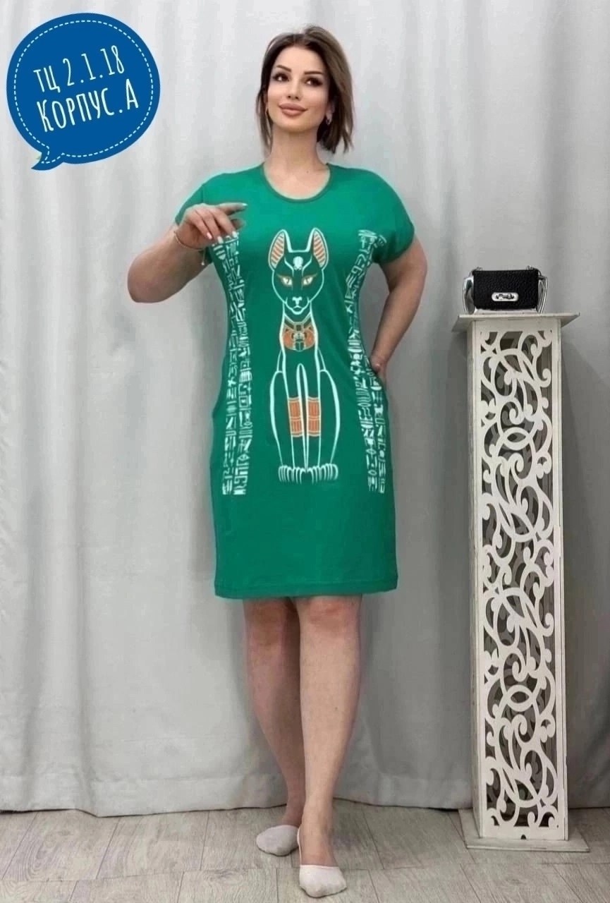 туника женская,туника платье,туника с кошкой,женская домашняя туника,туника платье больших размеров