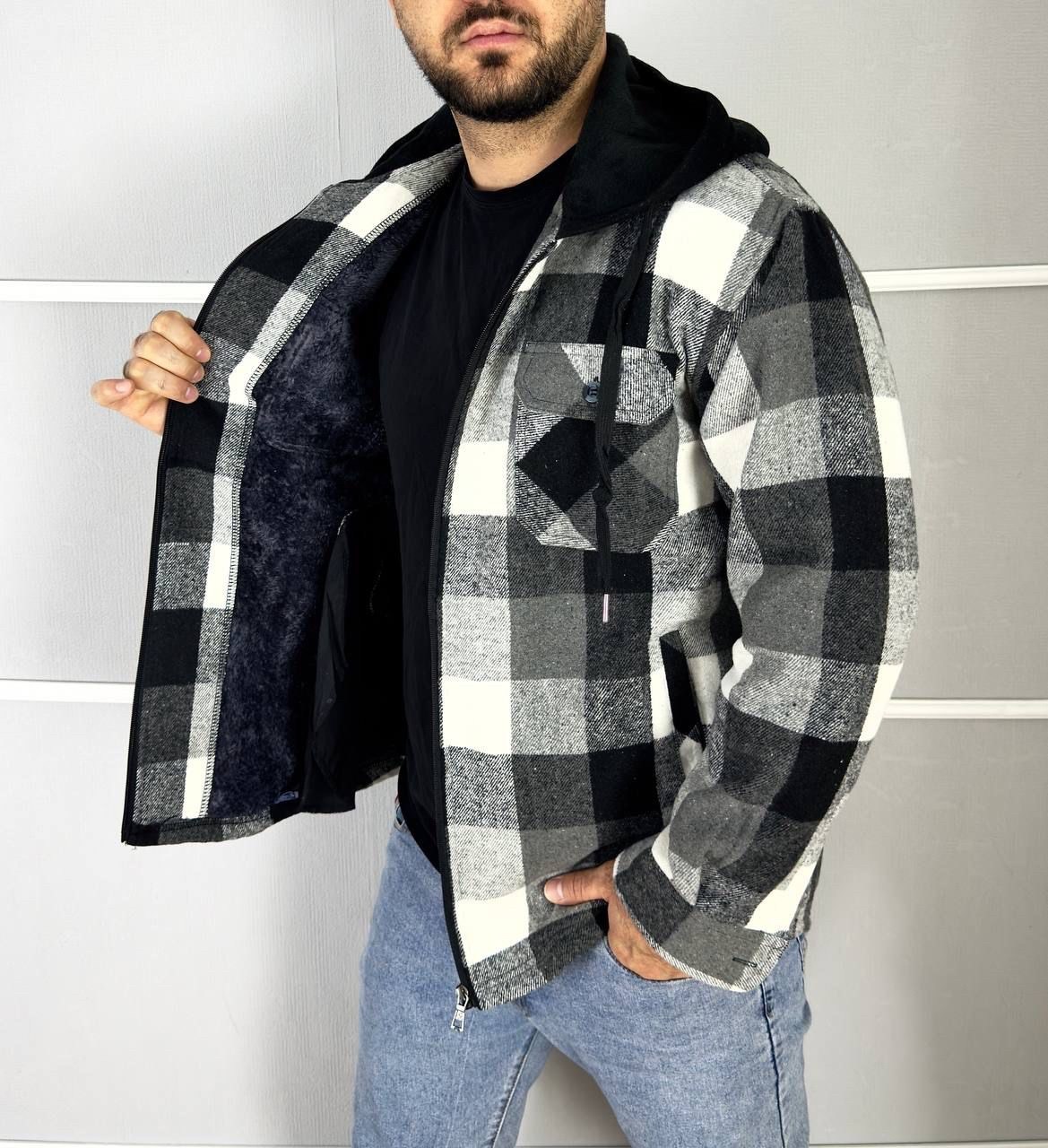 рубашка с капюшоном,рубашка утепленная,рубашка на меху,мужские рубашки,рубашка теплая мужская