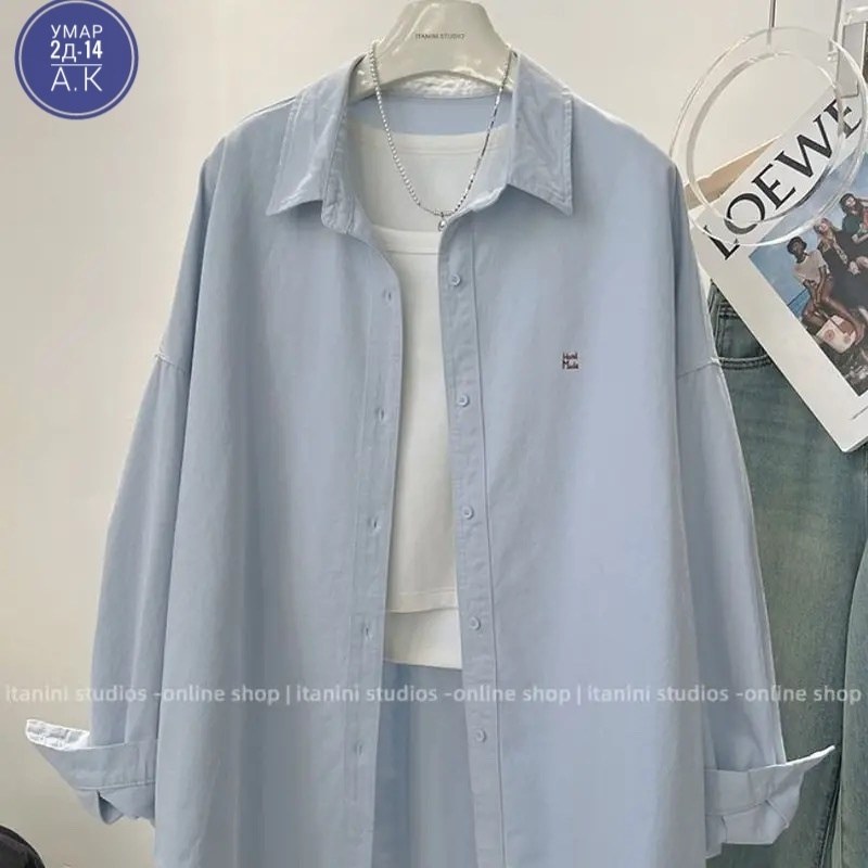 корейская рубашка,женские рубашки,рубашка женская розовая,длинная рубашка в корейском стиле,женские рубашки из хлопка