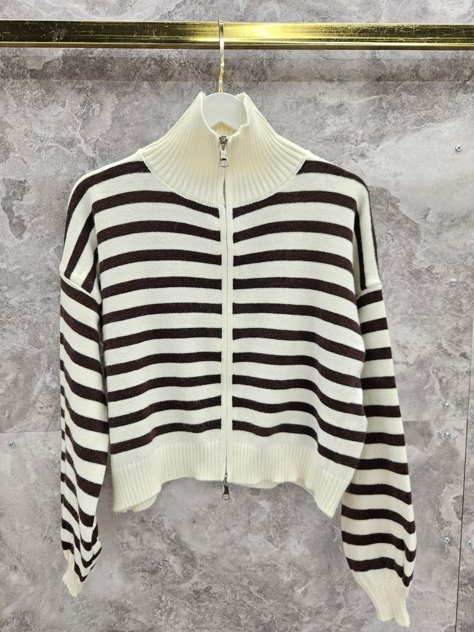 свитер в полоску,кофта женская,свитер в полоску на молнии,вязаные свитера,вязаные кардиганы
