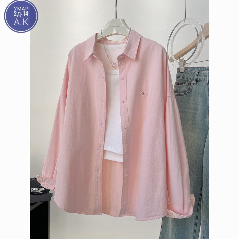 рубашка женская,корейская рубашка,рубашка с длинными рукавами,повседневная рубашка,рубашка