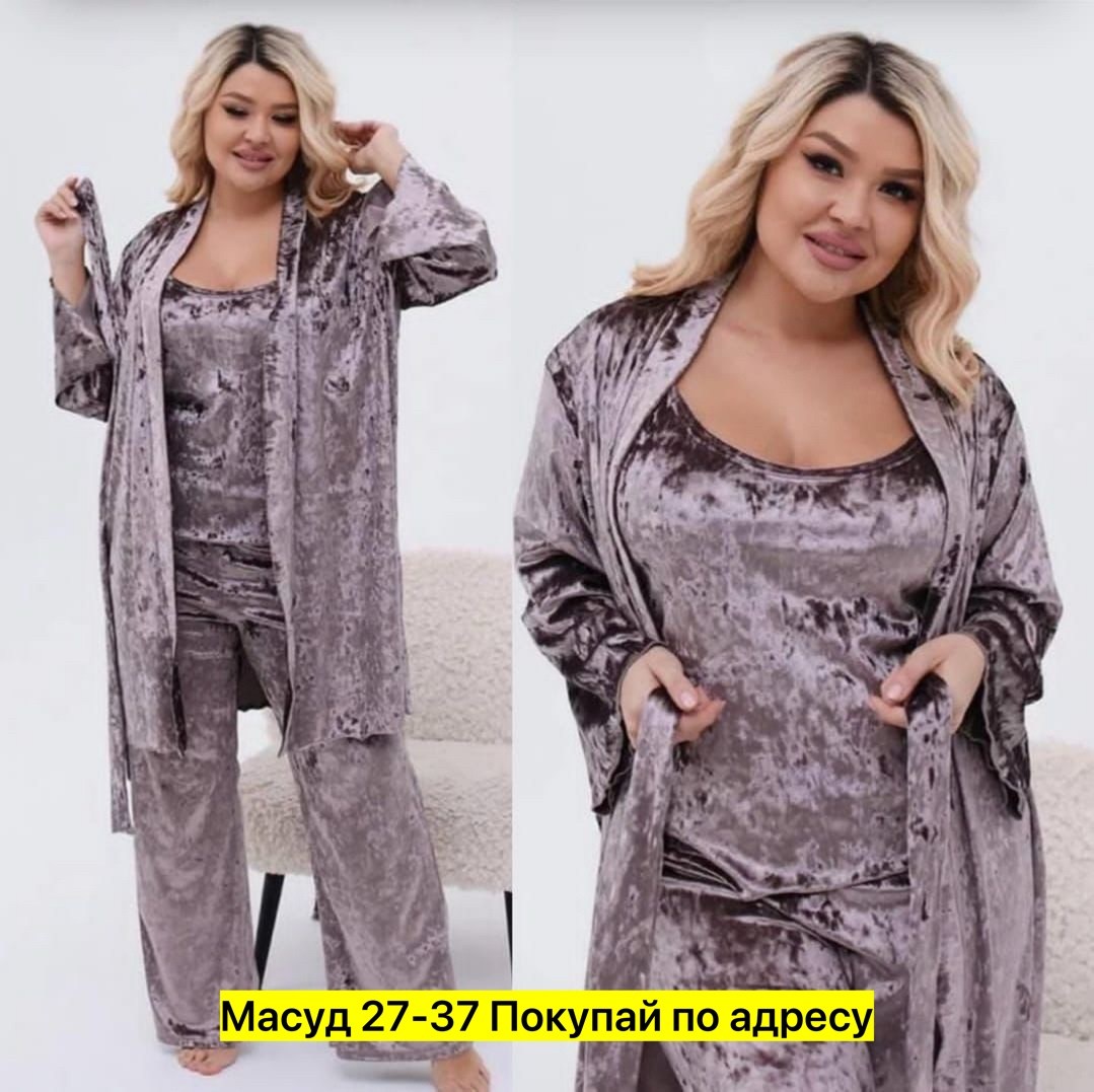 женская пижама больших размеров,пижама комплект женская,пижама женская 4ка велюр,велюровый костюм больших размеров,костюм пижама женский