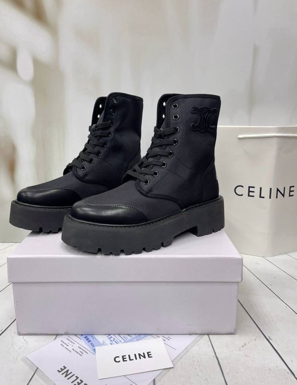 ботинки celine,ботинки женские celine,,ботинки celine женские на шнуровке,ботинки celine женские 2025