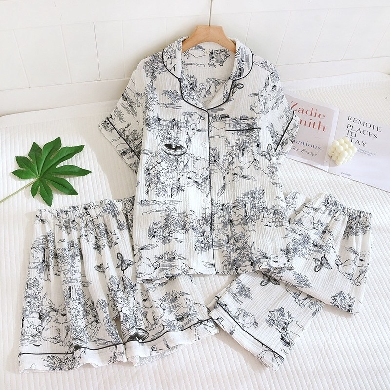 женские пижамные комплекты,женский хлопковый пижамный комплект,женская пижама из хлопка,пижамный комплект с короткими рукавами,пижама женская комплект