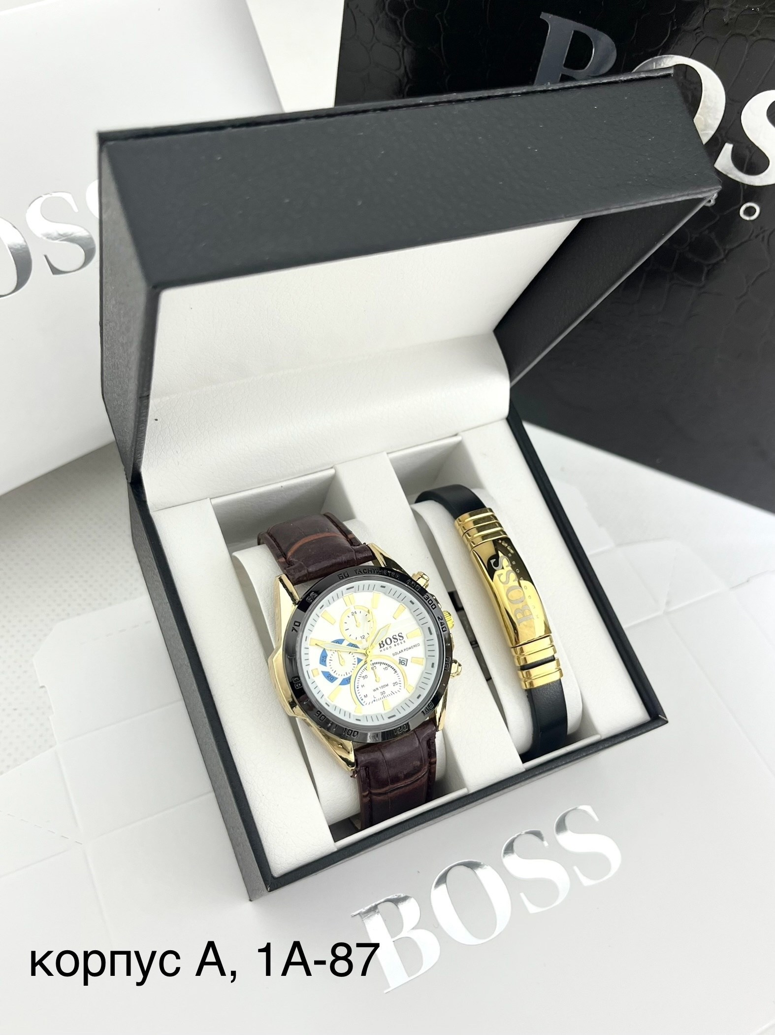 набор часы,набор часы и браслеты мужские,подарочный набор босс мужской,мужские наборы,подарочный набор мужской