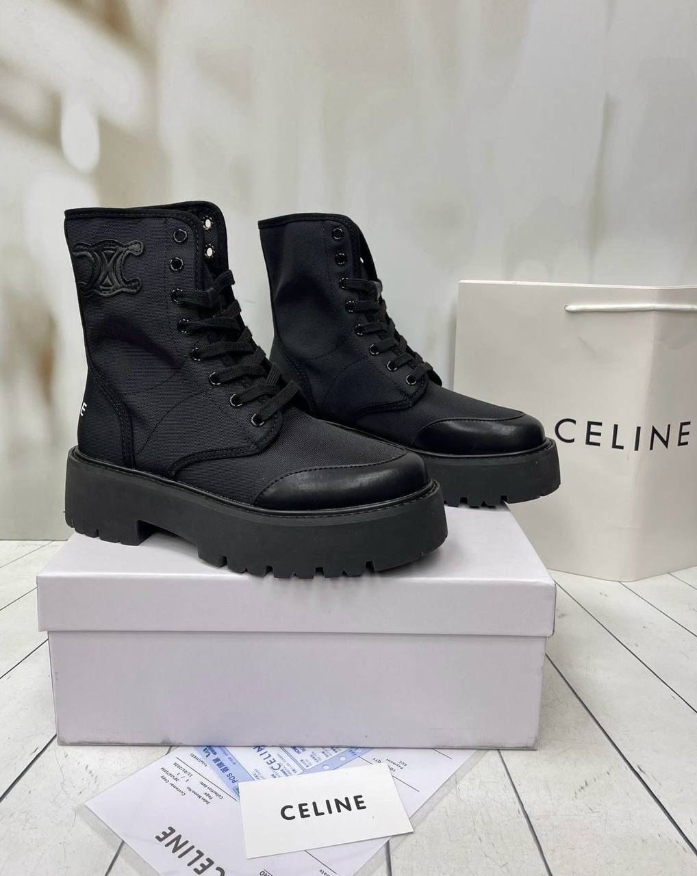ботинки celine,ботинки женские celine,,ботинки celine женские на шнуровке,ботинки celine женские 2025