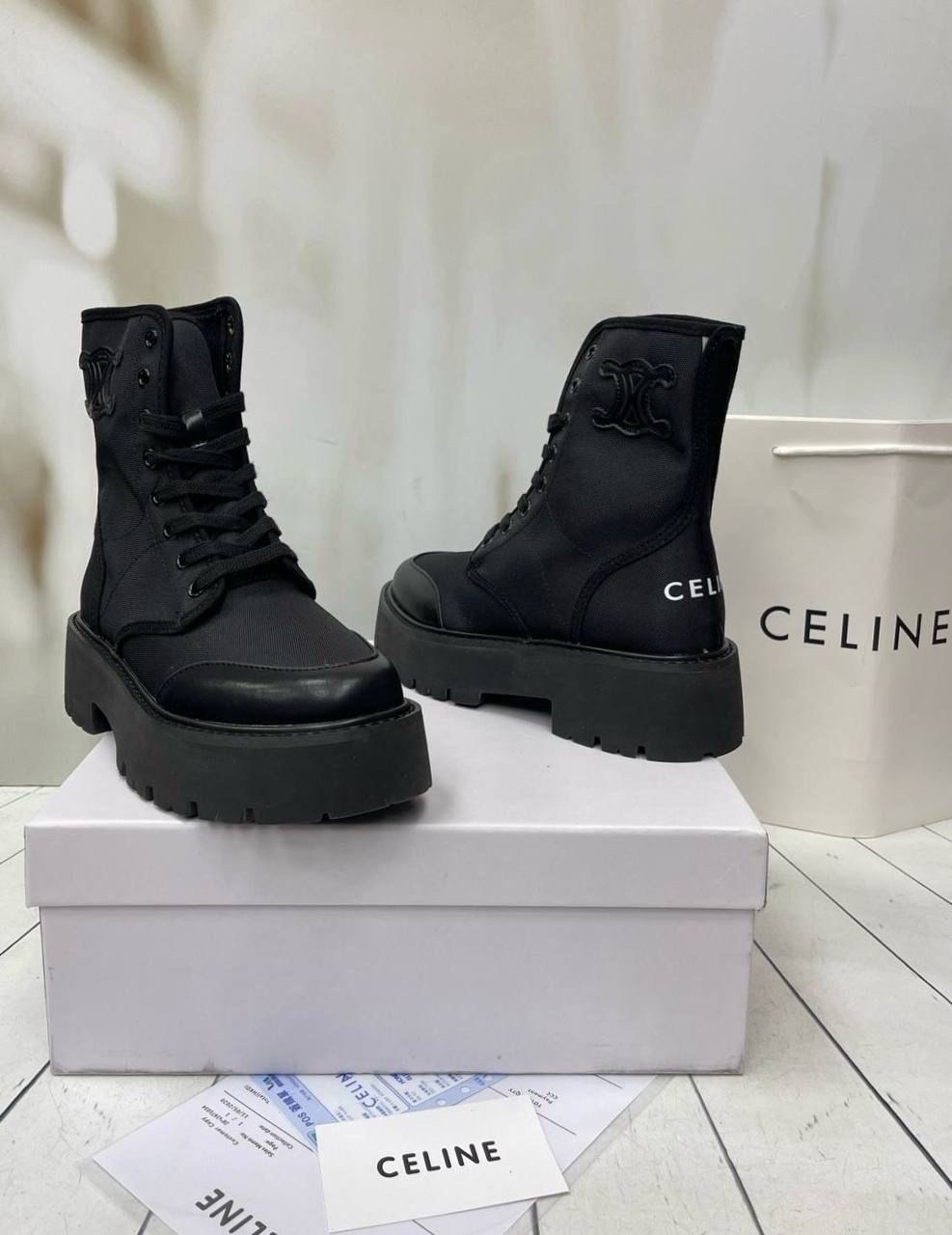 ботинки celine,ботинки женские celine,,ботинки celine женские на шнуровке,ботинки celine женские 2025