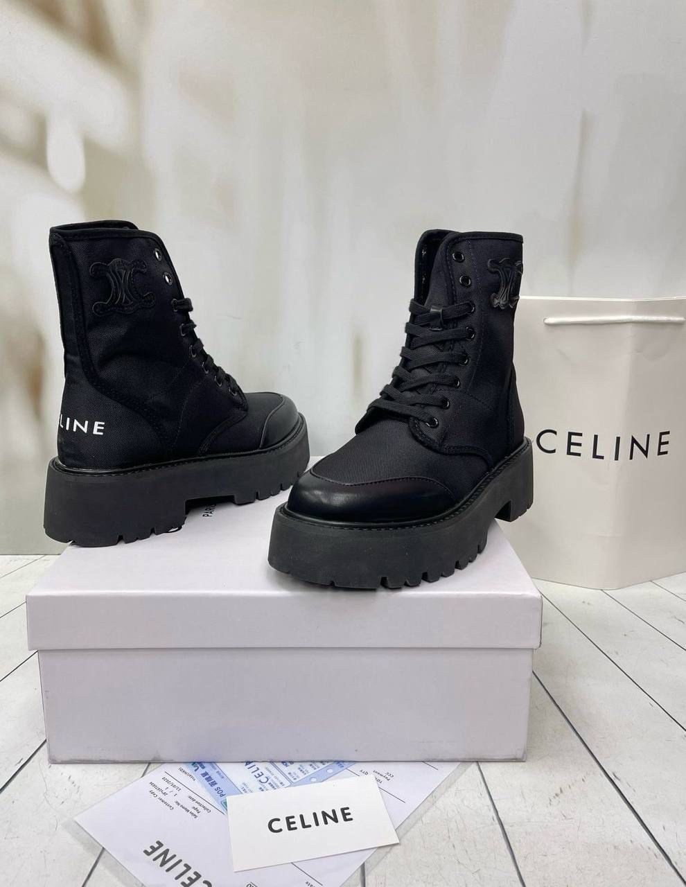 ботинки celine,ботинки женские celine,,ботинки celine женские на шнуровке,ботинки celine женские 2025