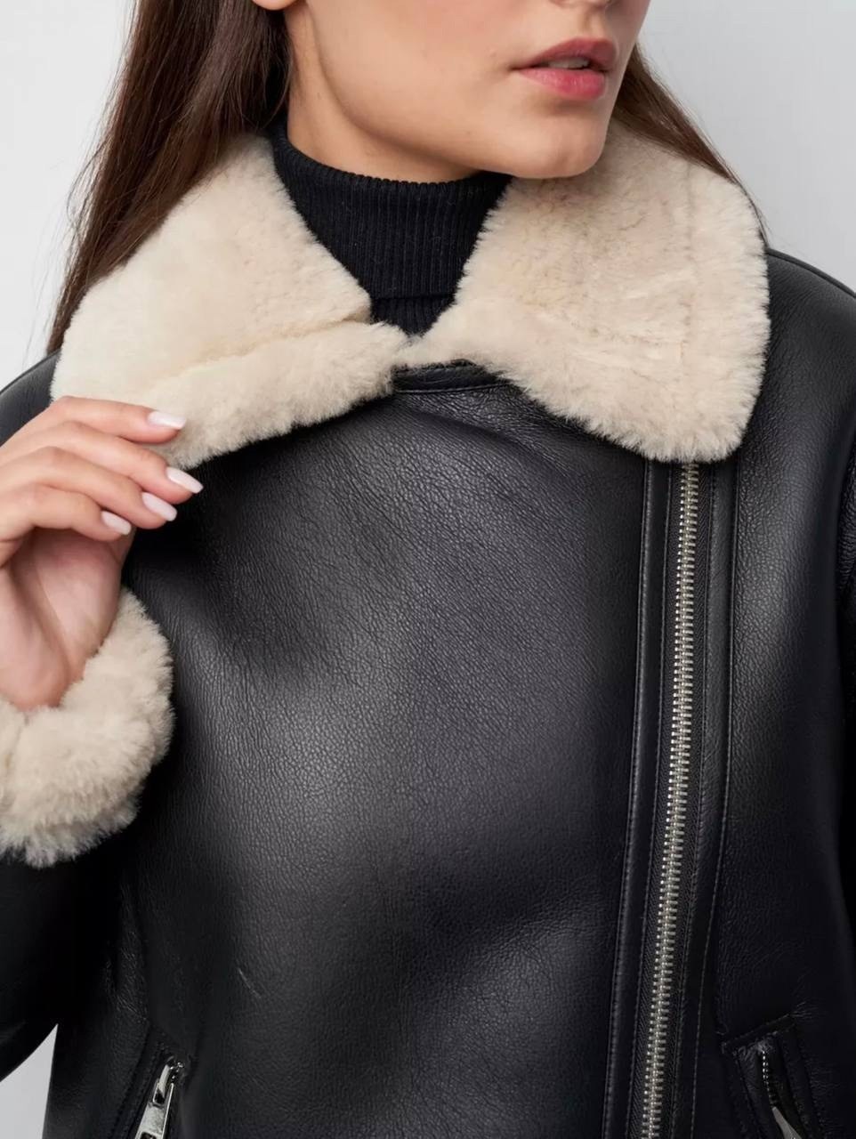 дубленка укороченная,стильная дубленка,дубленка женская,дубленка женская зимняя авиатор,дубленка авиатор зимняя