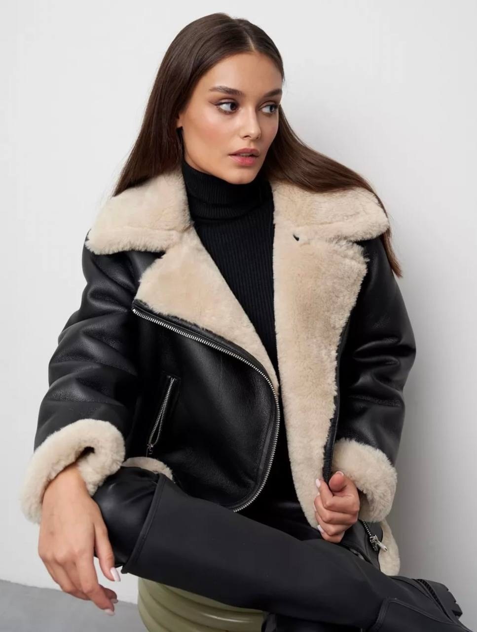 дубленка укороченная,стильная дубленка,дубленка женская,дубленка женская зимняя авиатор,дубленка авиатор зимняя