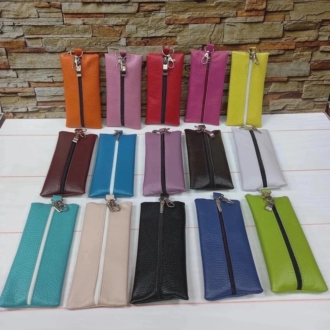 ключница кожаная карманная для ключей на молнии,ключница из натуральной кожи,ключница на молнии из натуральная кожи,ключница на молнии,ключница кожаная