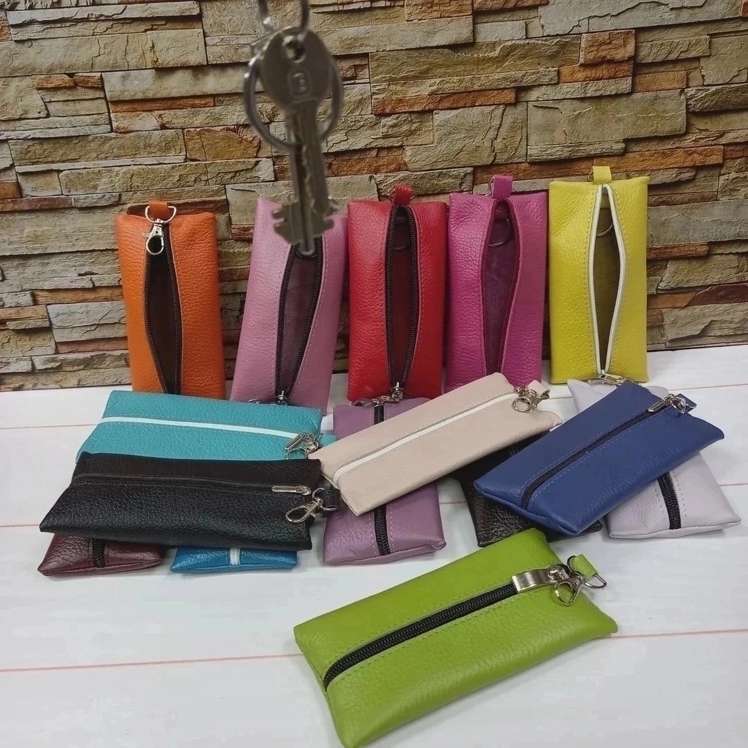 ключница кожаная карманная для ключей на молнии,ключница из натуральной кожи,ключница на молнии из натуральная кожи,ключница на молнии,ключница кожаная