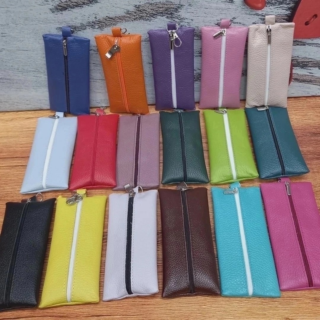 ключница кожаная карманная для ключей на молнии,ключница из натуральной кожи,ключница на молнии из натуральная кожи,ключница на молнии,ключница кожаная