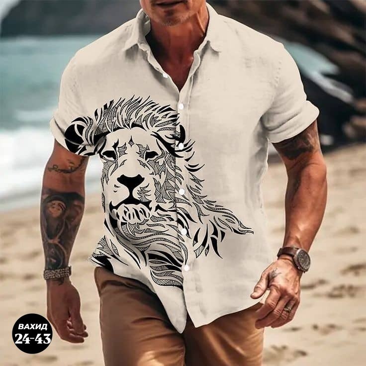 пляжная рубашка мужская,мужская рубашка с короткими рукавами,мужская рубашка,рубашка с рисунком,повседневная рубашка