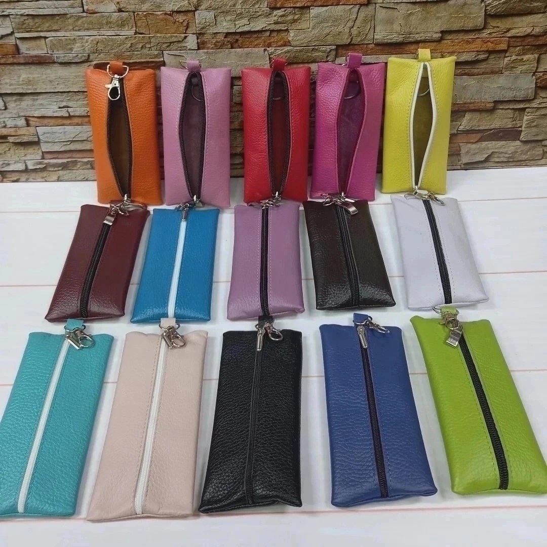 ключница кожаная карманная для ключей на молнии,ключница из натуральной кожи,ключница на молнии из натуральная кожи,ключница на молнии,ключница кожаная