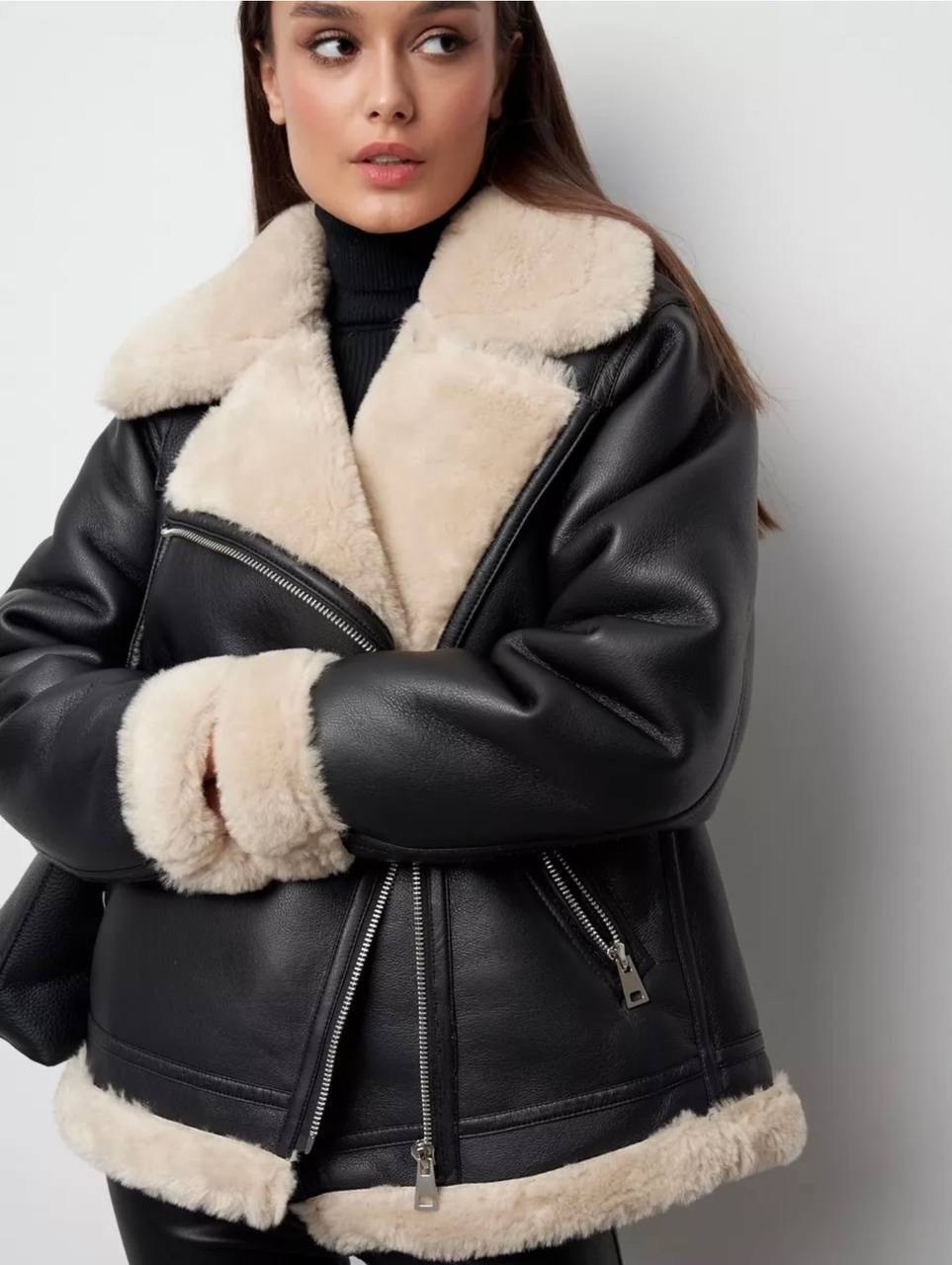 дубленка укороченная,стильная дубленка,дубленка женская,дубленка женская зимняя авиатор,дубленка авиатор зимняя