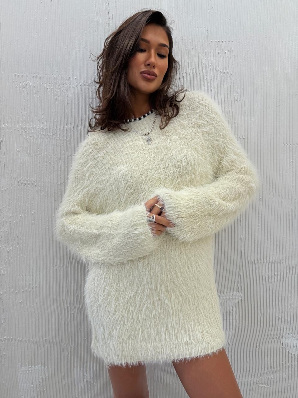 плюшевое платье,вязаные платья,пушистое платье,вязаное платье свитер,платье свитер