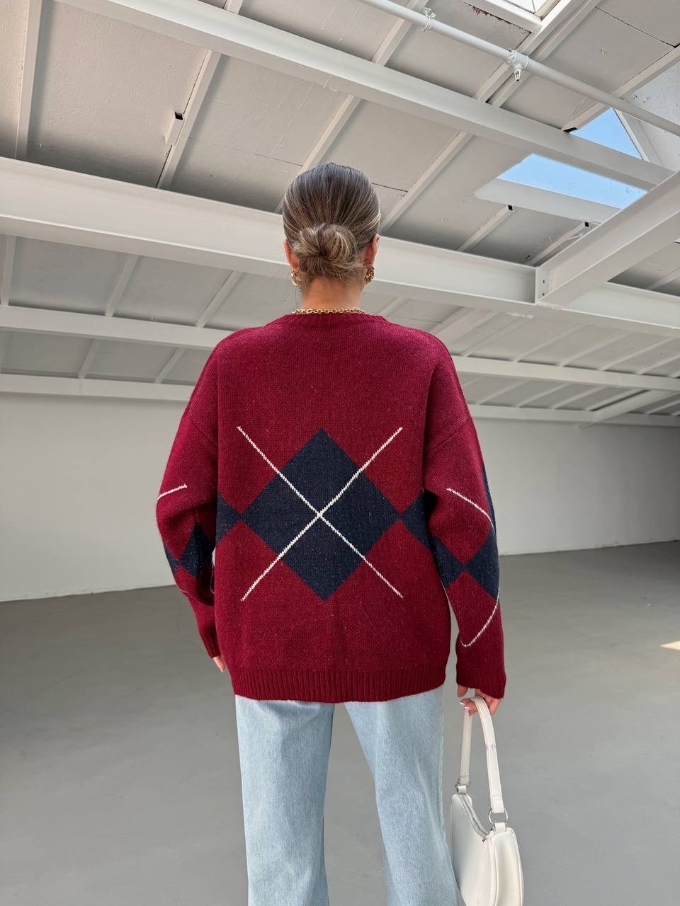 свитер,зимний свитер,свитер в клетку,пуловеры