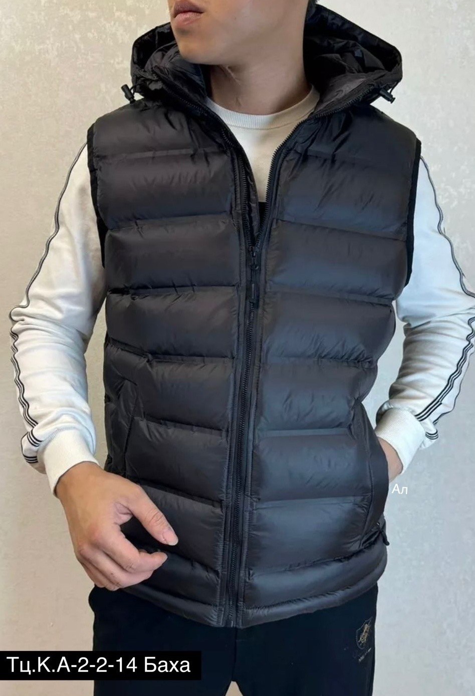 жилетка демисезонная с капюшоном,безрукавка мужская,жилетка мужская,серая жилетка,жилет