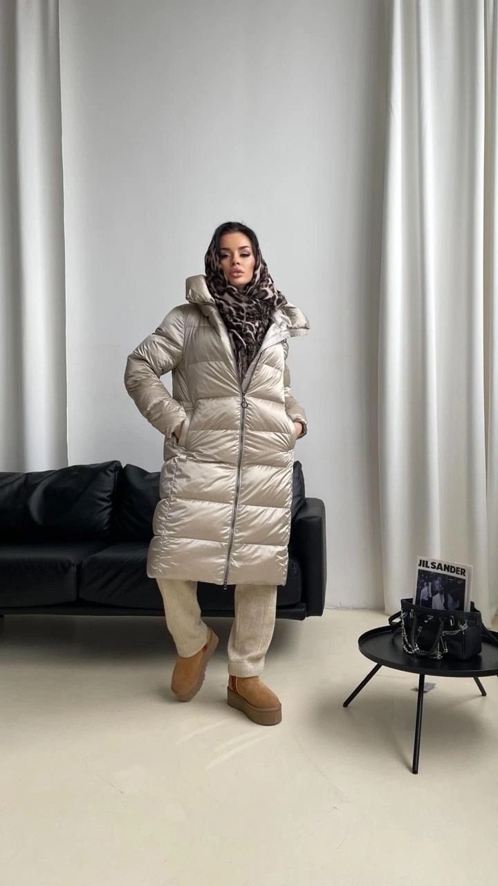 длинные пуховики,бежевый пуховик,пуховик женский,пуховик,пальто пуховик