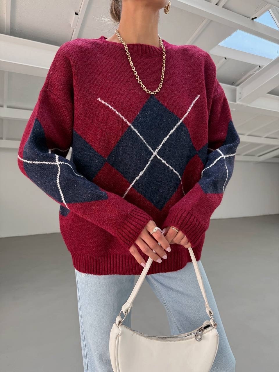 свитер,зимний свитер,свитер в клетку,пуловеры