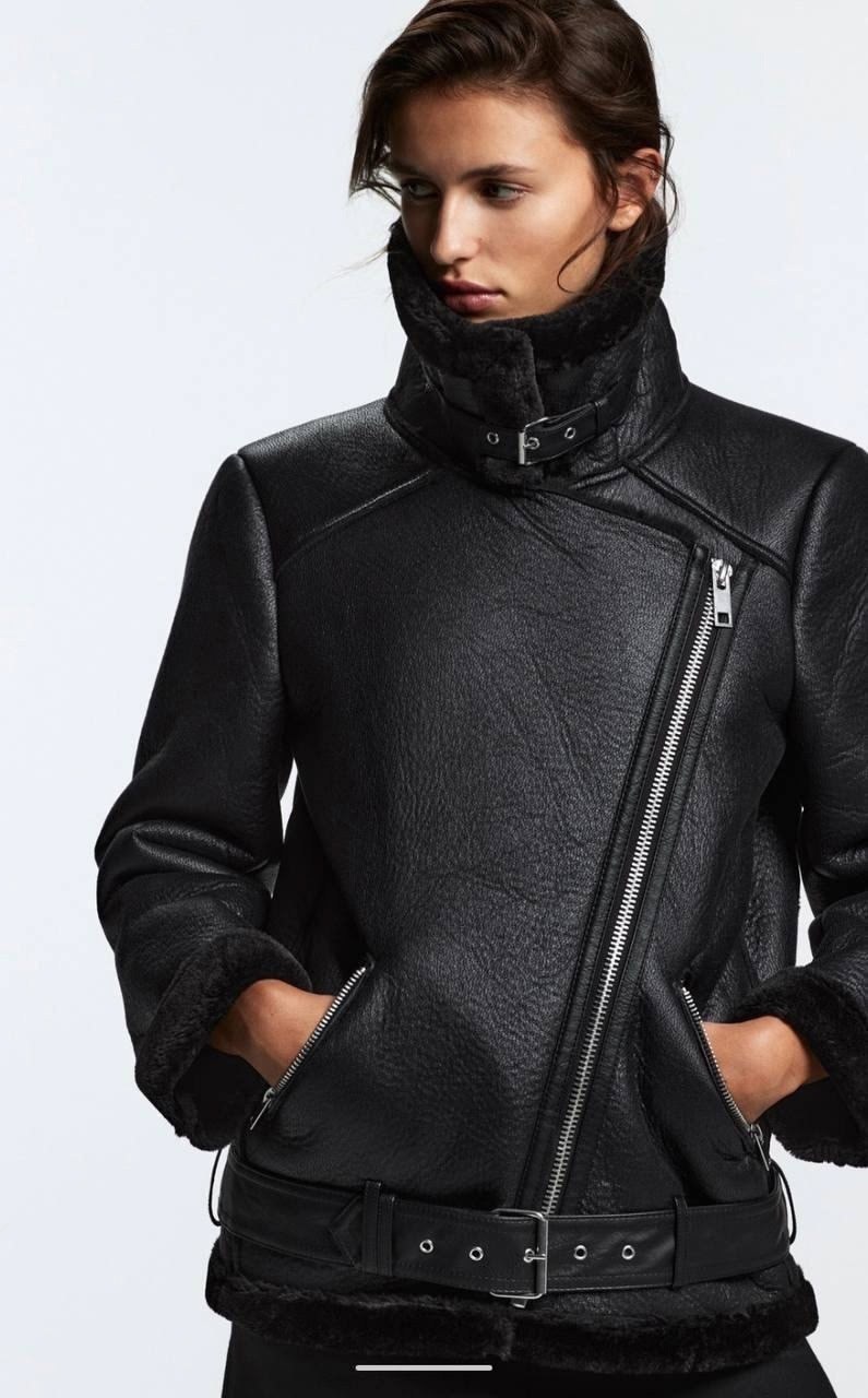 дубленка авиатор зара,зимние образы,зимний стиль одежды,зимняя мода,модные образы